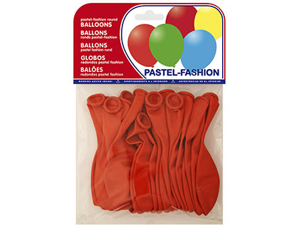 20 globos pastel rojo